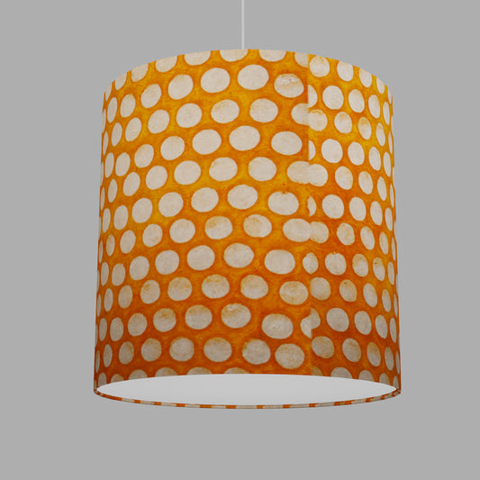 Drum Lamp Shade - B110 ~ Batik Dots on Orange, 40cm(d) x 40cm(h)