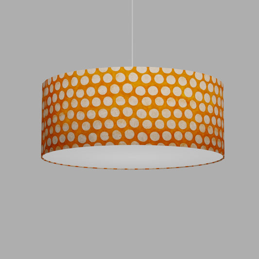 Drum Lamp Shade - B110 ~ Batik Dots on Orange, 50cm(d) x 20cm(h)