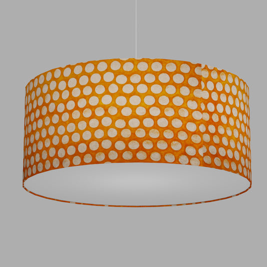 Drum Lamp Shade - B110 ~ Batik Dots on Orange, 70cm(d) x 30cm(h)