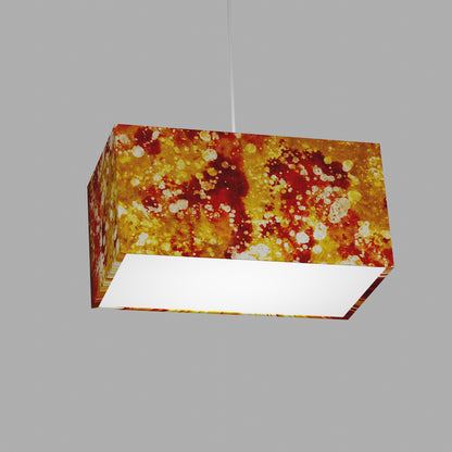 Rectangle Lamp Shade - B112 ~ Batik Lava Red/Orange, 40cm(w) x 20cm(h) x 20cm(d)