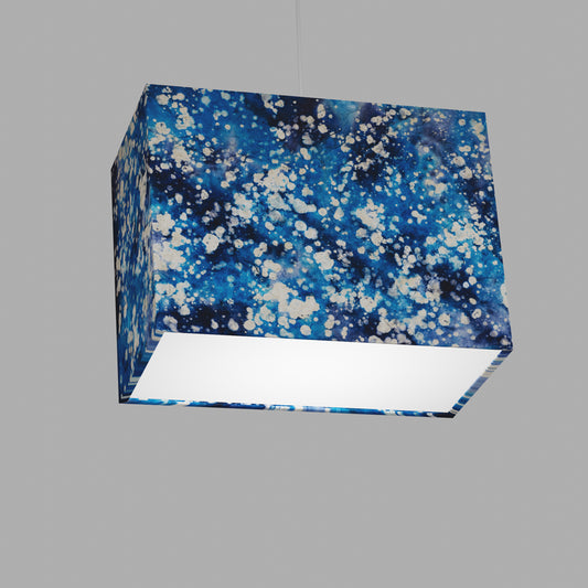 Rectangle Lamp Shade - B113 ~ Batik Ocean Blues, 40cm(w) x 30cm(h) x 20cm(d)