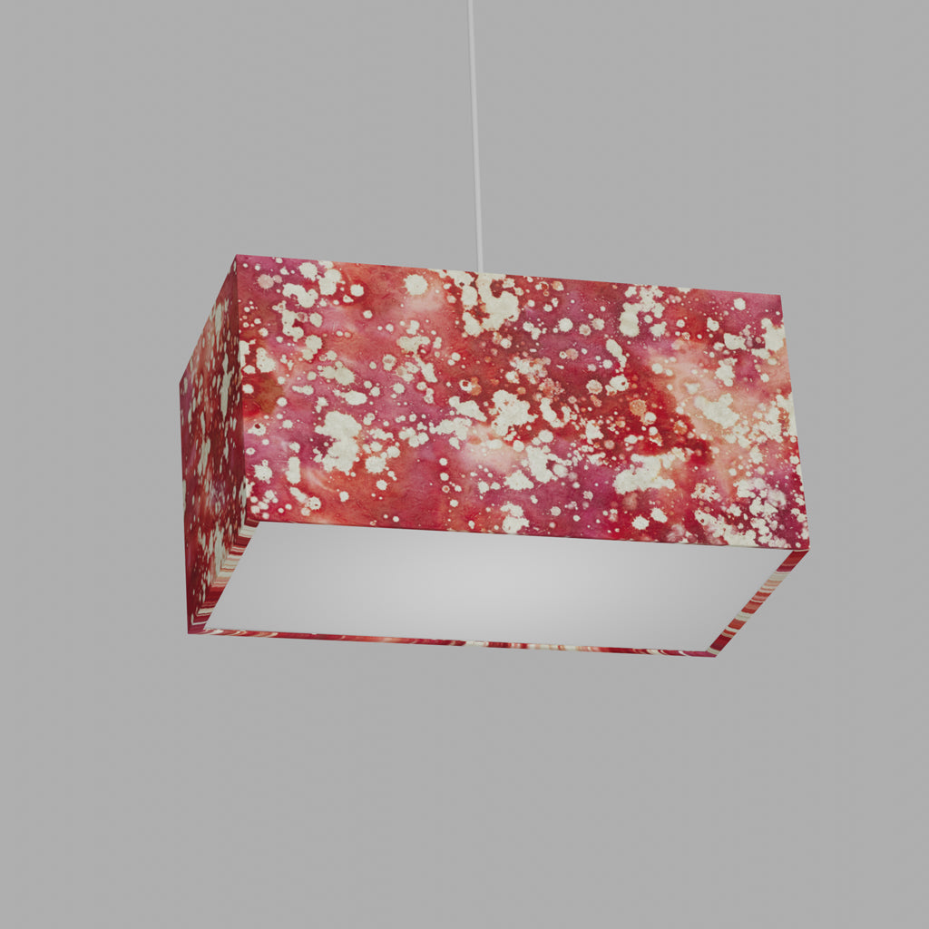 Rectangle Lamp Shade - B115 ~ Batik Salt Lake, 40cm(w) x 20cm(h) x 20cm(d)