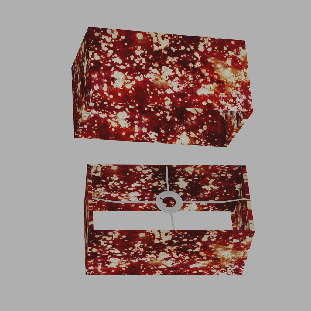 Rectangle Lamp Shade - B115 ~ Batik Salt Lake, 40cm(w) x 20cm(h) x 20cm(d)