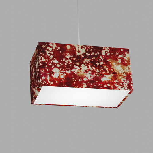 Rectangle Lamp Shade - B115 ~ Batik Salt Lake, 40cm(w) x 20cm(h) x 20cm(d)
