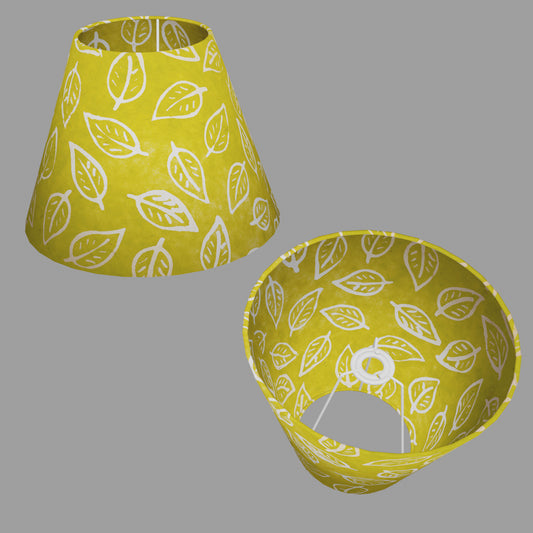 Conical Lamp Shade B117 - Batik Leaf Lime, 15cm(top) x 30cm(bottom) x 22cm(height)