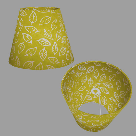 Conical Lamp Shade B117 - Batik Leaf Lime, 23cm(top) x 40cm(bottom) x 31cm(height)