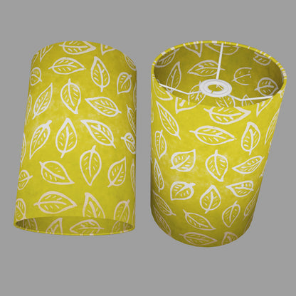 Drum Lamp Shades B117 ~ Batik Leaf Lime