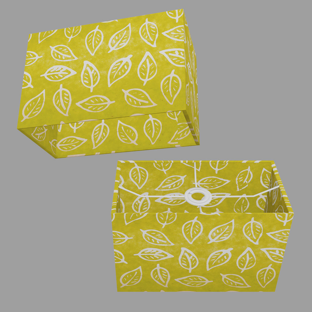 Rectangular Lampshades ~ B117 Batik Leaf Lime