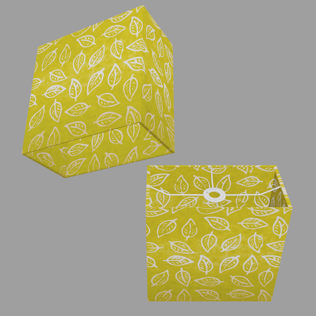 Rectangular Lampshades ~ B117 Batik Leaf Lime