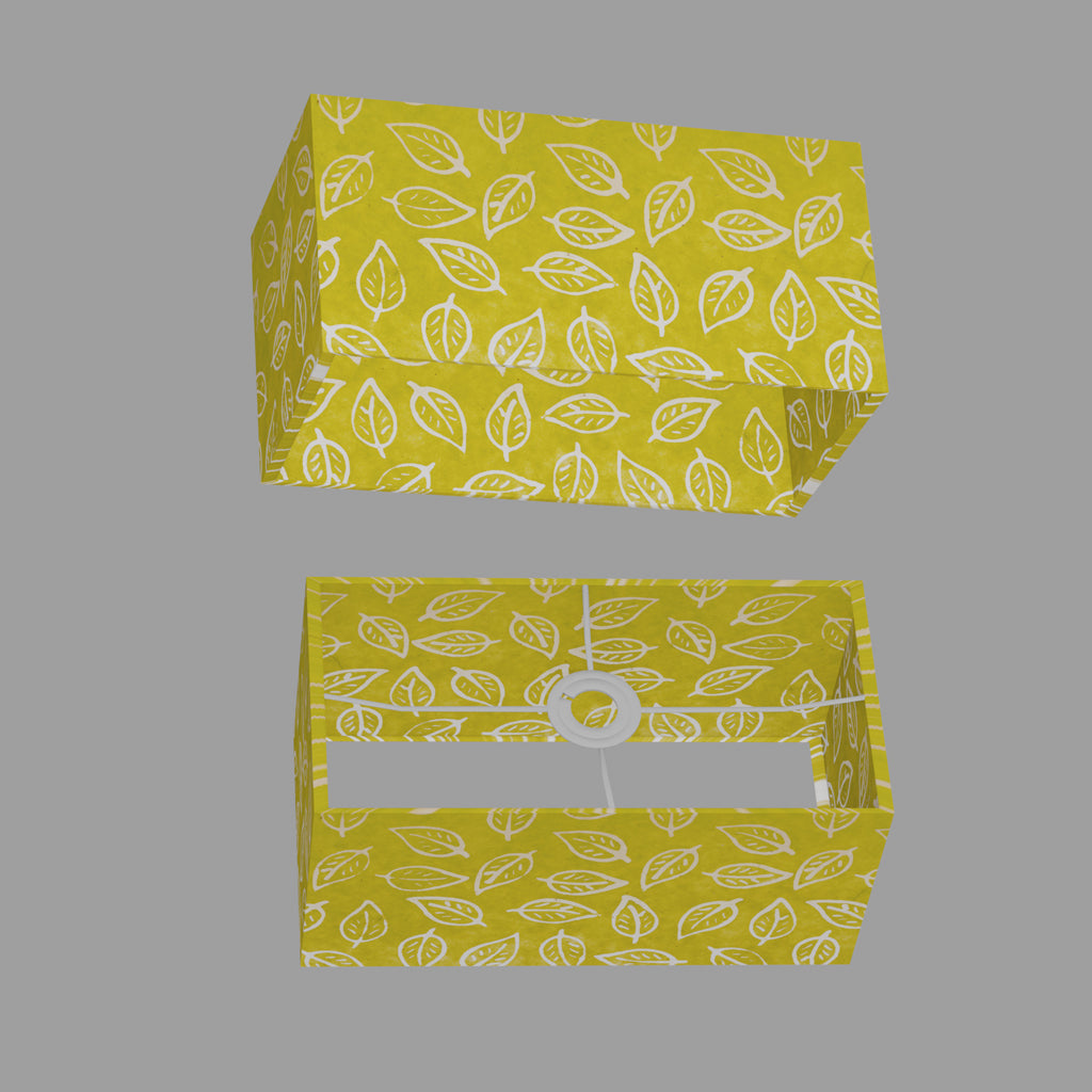 Rectangular Lampshades ~ B117 Batik Leaf Lime