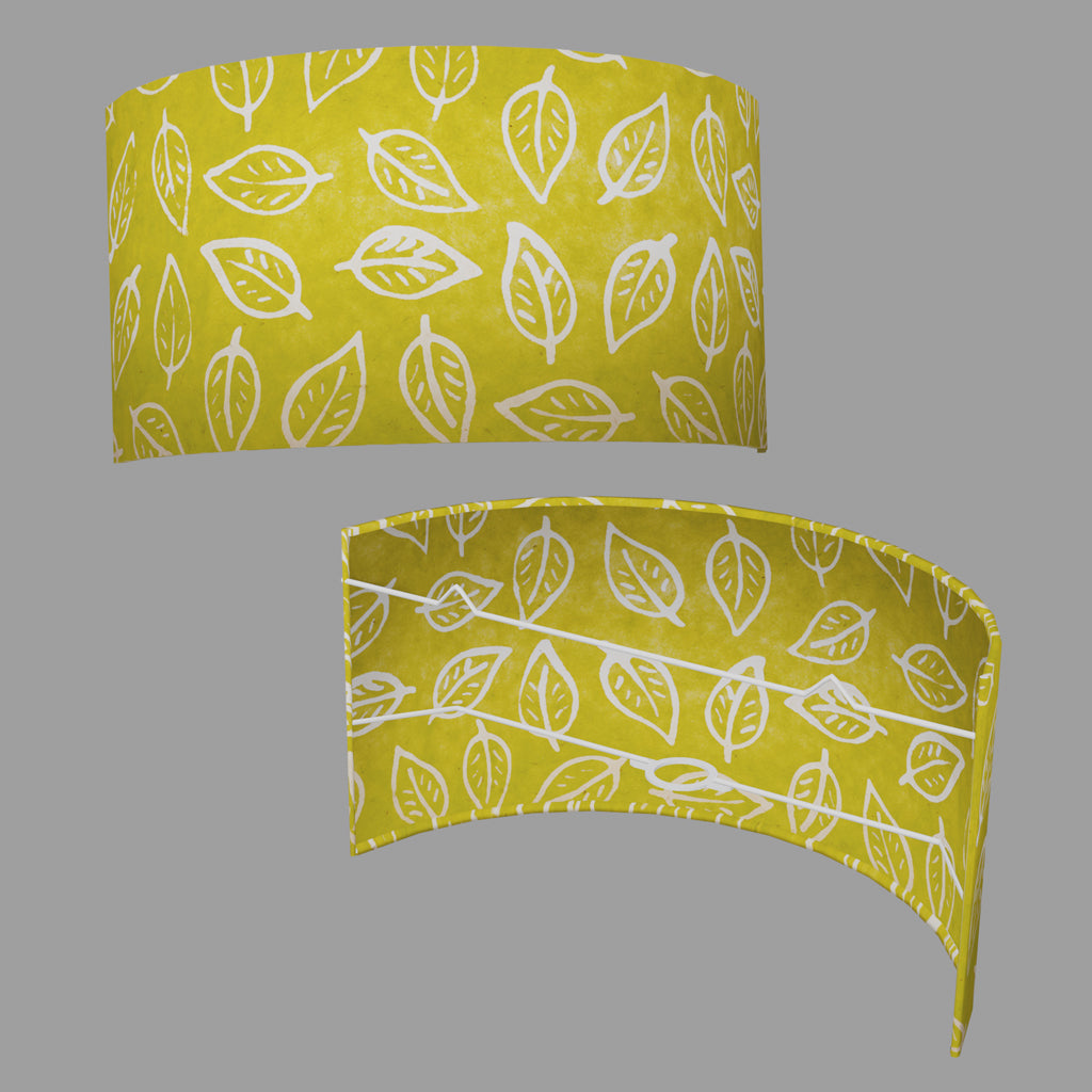 Wall Light - B117 Batik Leaf Lime, 36cm(wide) x 20cm(h)
