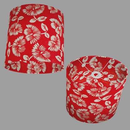 Oval Lamp Shades B118 Batik Peony Red