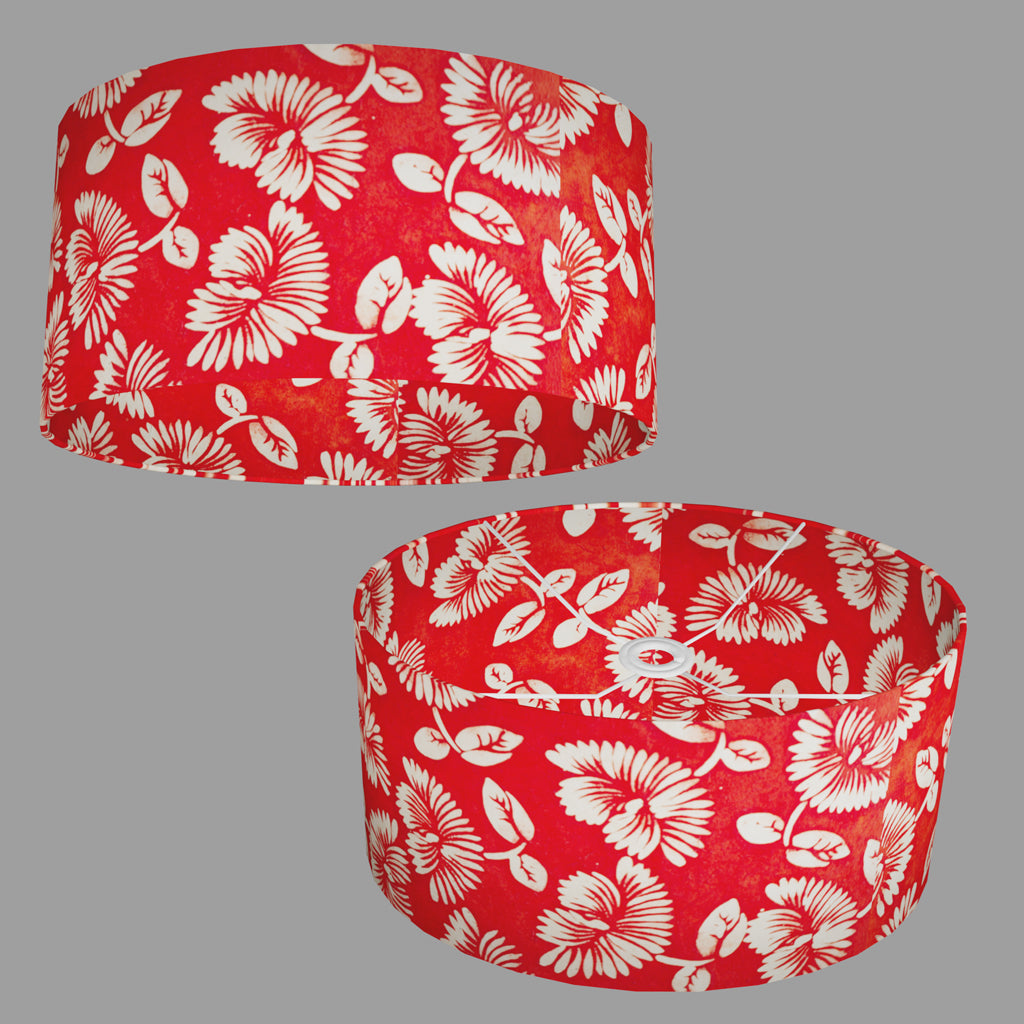 Oval Lamp Shades B118 Batik Peony Red