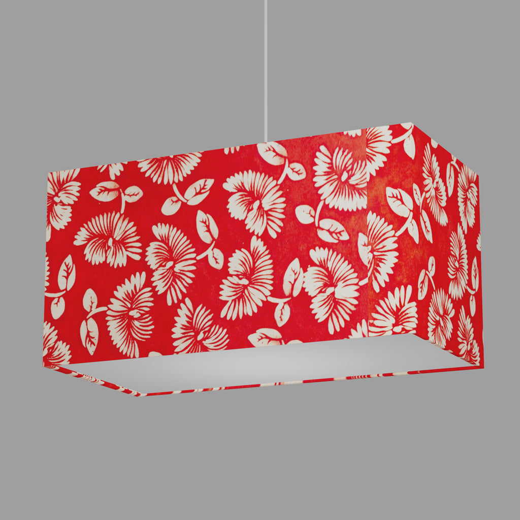 Rectangular Lampshades ~ B118 Batik Peony Red