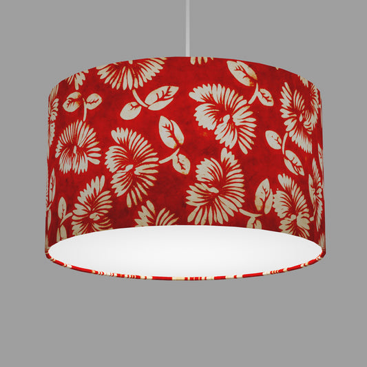 Drum Lamp Shades B118 ~ 35cm(d) x 20cm(h) ~ Batik Peony Red