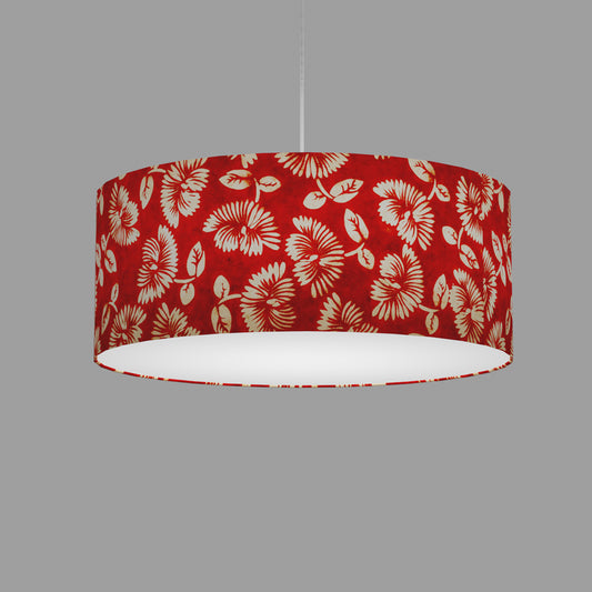 Drum Lamp Shades 50cm(d) x 20cm(h) ~  B118 Batik Peony Red