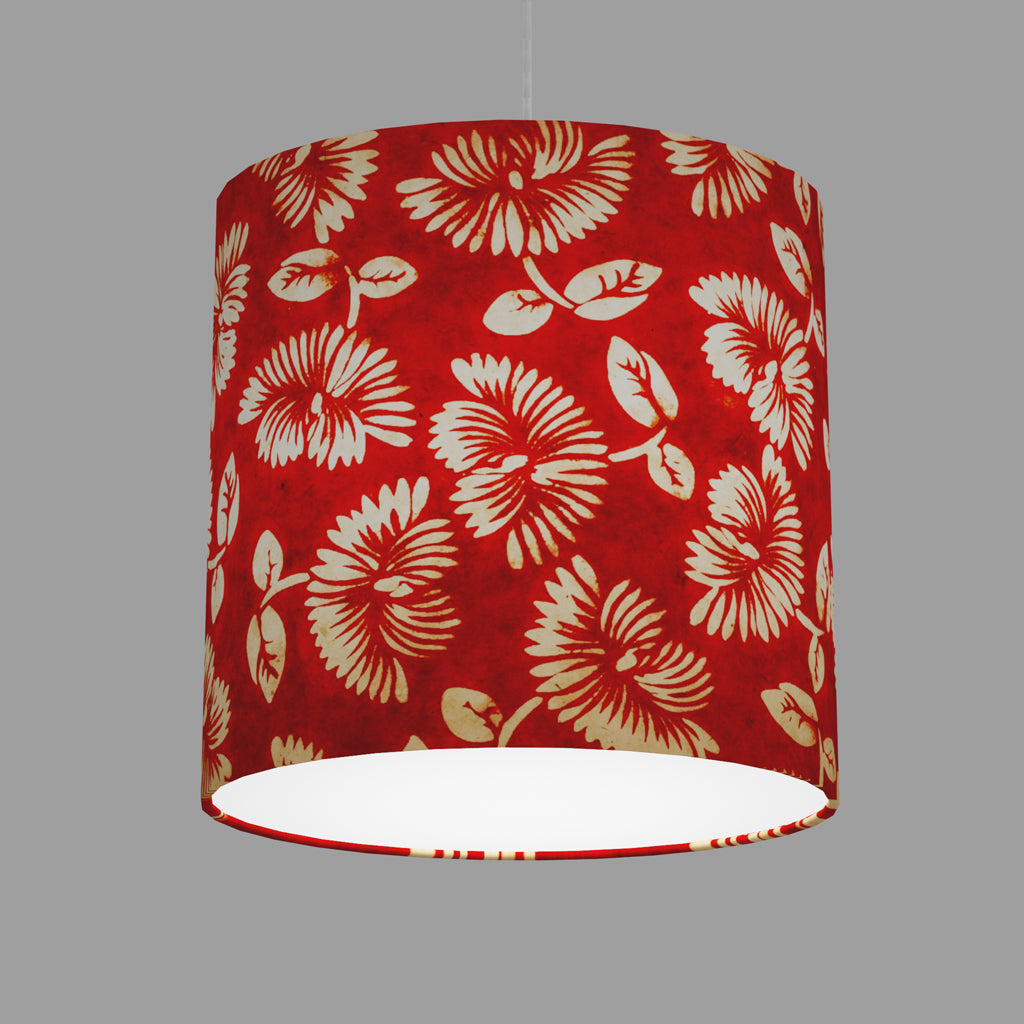 Oval Lamp Shades B118 Batik Peony Red