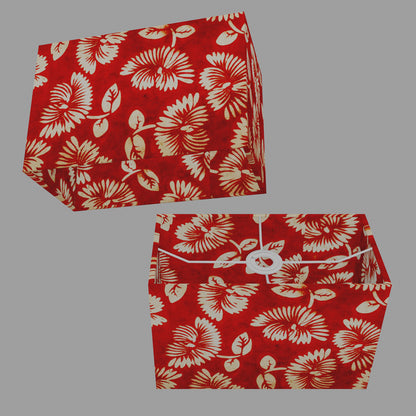 Rectangular Lampshades ~ B118 Batik Peony Red