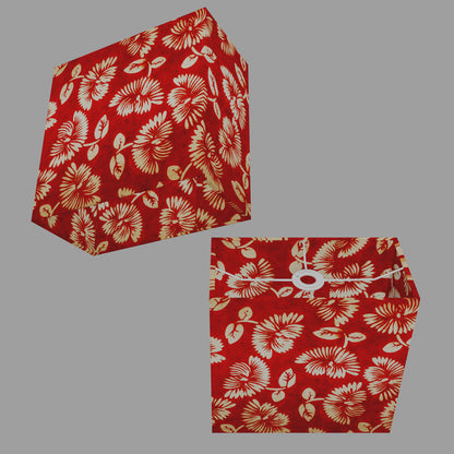 Rectangular Lampshades ~ B118 Batik Peony Red