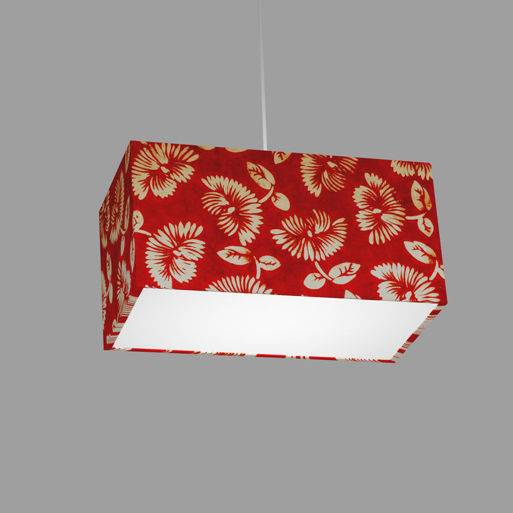 Rectangular Lampshades ~ B118 Batik Peony Red