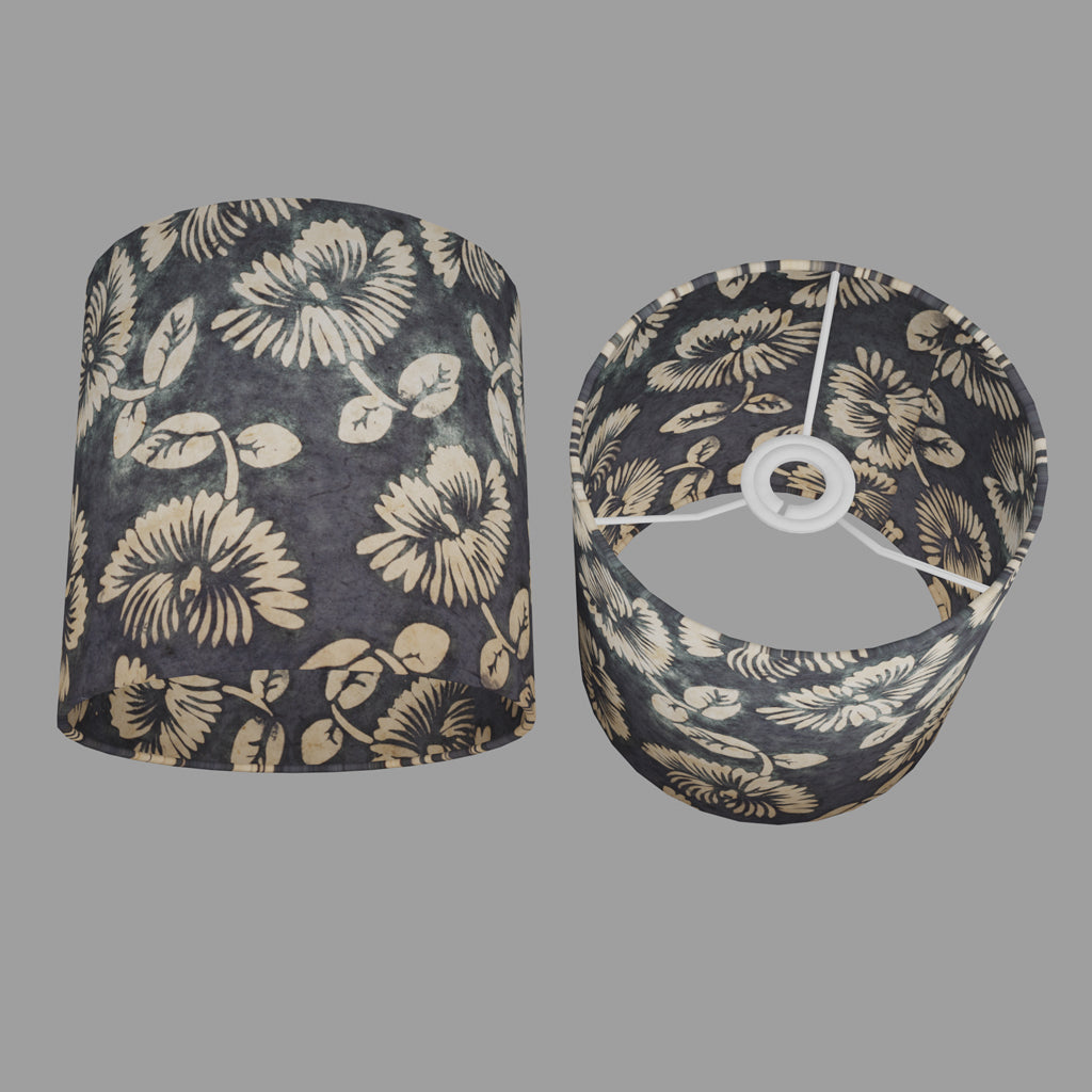 Drum Lamp Shades 20cm(d) x 20cm(h) ~ B119 Batik Peony Grey
