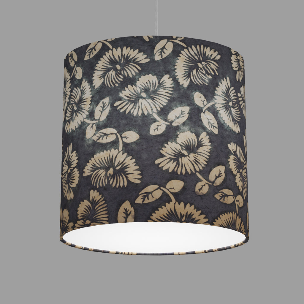 Oval Lamp Shades B119 ~ Batik Peony Grey