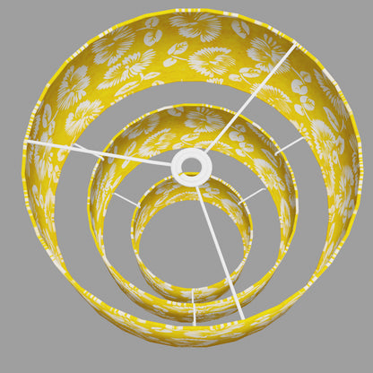 Tiered Lampshades ~ B120 Batik Peony Yellow