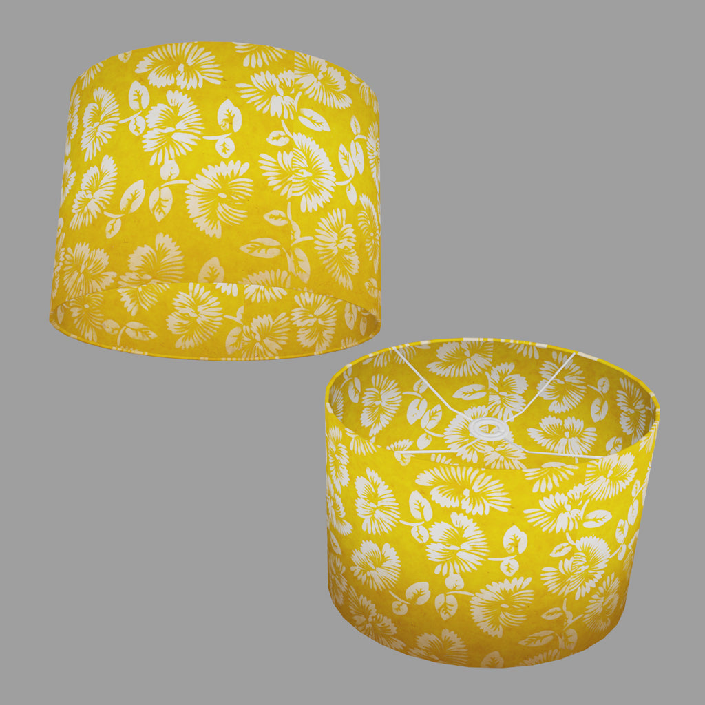 Oval Lamp Shades B120 Batik Peony Yellow