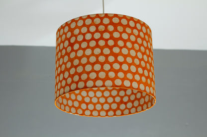 3 Tier Lamp Shade - B110 ~ Batik Dots on Orange, 40cm x 20cm, 30cm x 17.5cm & 20cm x 15cm