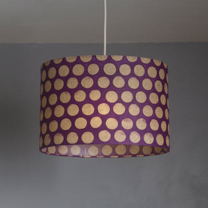 2 Tier Lamp Shade - P79 - Batik Dots on Purple, 30cm x 20cm & 20cm x 15cm