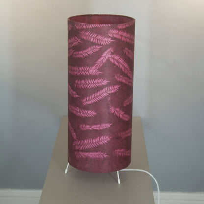 Conical Lamp Shade P25 - Resistance Dyed Pink Fern, 15cm(top) x 30cm(bottom) x 22cm(height)