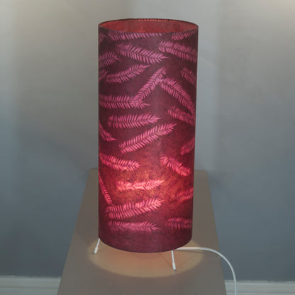 Drum Lamp Shade - P25 - Resistance Dyed Pink Fern, 30cm(d) x 30cm(h)