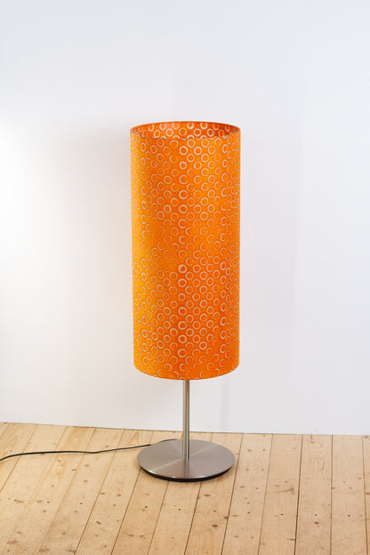 Floor Lamp ~ P03 - Batik Orange Circles ~ 30cm(d) x 95cm(h)