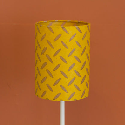 Oval Lamp Shade - P89 ~ Batik Tread Plate Yellow, 40cm(w) x 20cm(h) x 30cm(d)