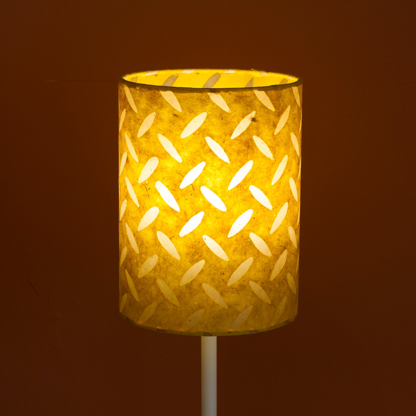 Drum Lamp Shade - P89 ~ Batik Tread Plate Yellow, 60cm(d) x 30cm(h)
