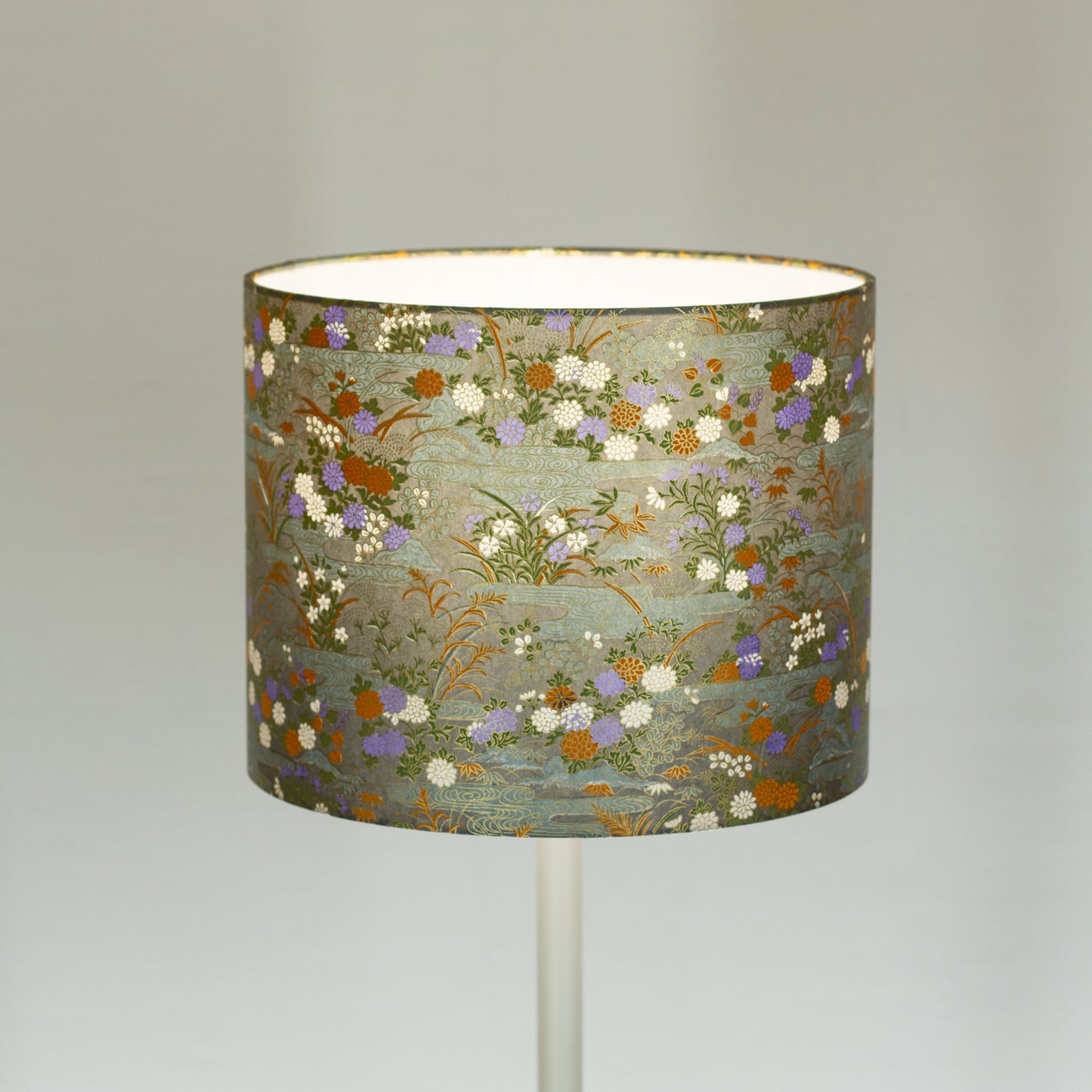 Drum Lamp Shade - W08 ~ Lily Pond, 25cm x 20cm