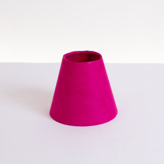 Clip on Lamp Shade - Short - P57 ~ Hot Pink Lokta