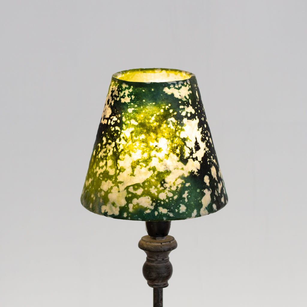 Clip on Lamp Shade - Short - B114 ~ Batik Canopy Greens