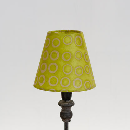 Clip on Lamp Shade - Short - P02 - Batik Lime Circles