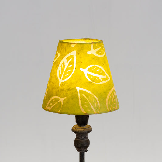 Clip on Lamp Shade - Short - B117 ~ Batik Leaf Lime