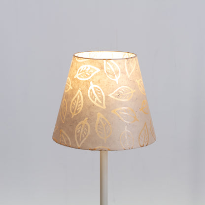 Conical Lamp Shade P28 - Batik Leaf on Natural, 15cm(top) x 25cm(bottom) x 20cm(height)