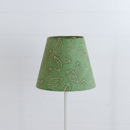 Conical Lamp Shade P29 - Batik Leaf on Green, 15cm(top) x 25cm(bottom) x 20cm(height)