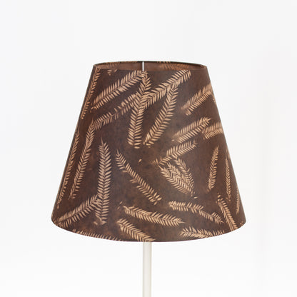 Conical Lamp Shade P26 - Resistance Dyed Brown Fern, 23cm(top) x 40cm(bottom) x 31cm(height)