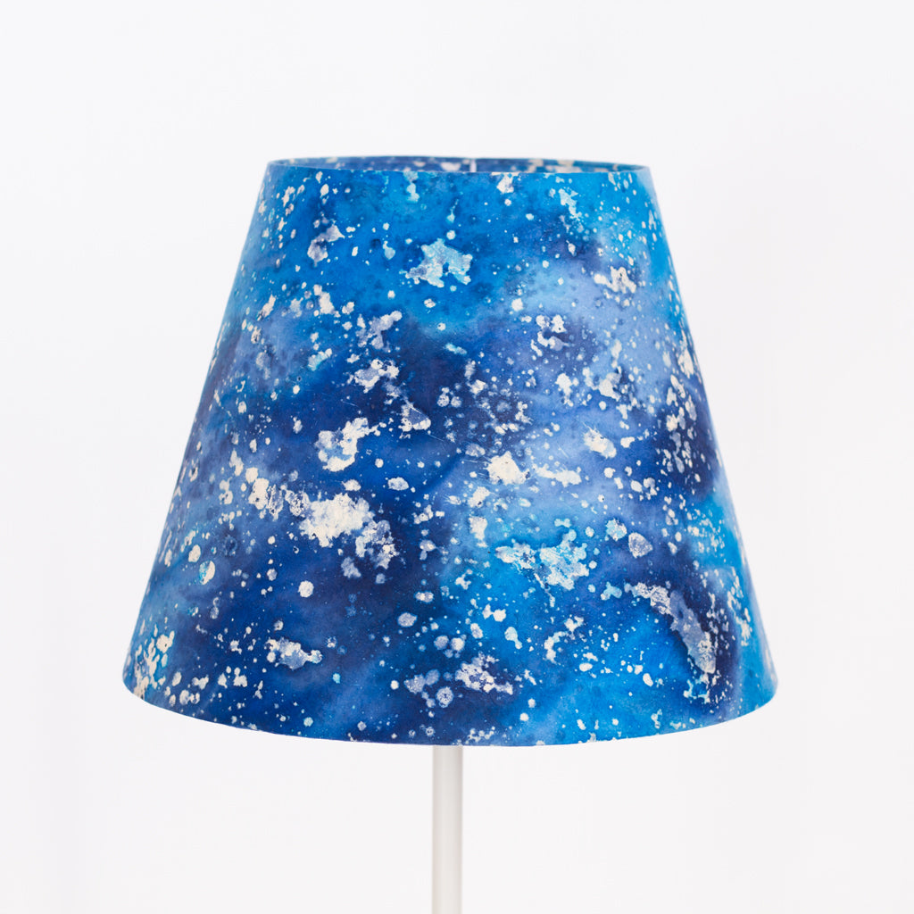 Conical Lamp Shade B113 ~ Batik Ocean Blues, 23cm(top) x 40cm(bottom) x 31cm(height)
