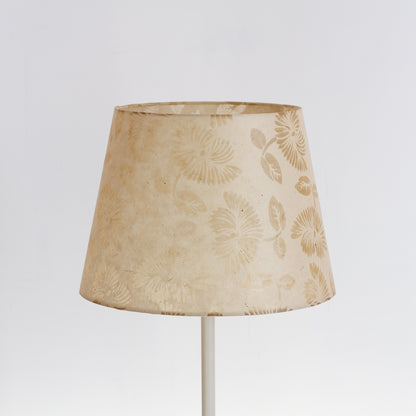 Conical Lamp Shade P09 - Batik Peony on Natural, 25cm(top) x 35cm(bottom) x 25cm(height)