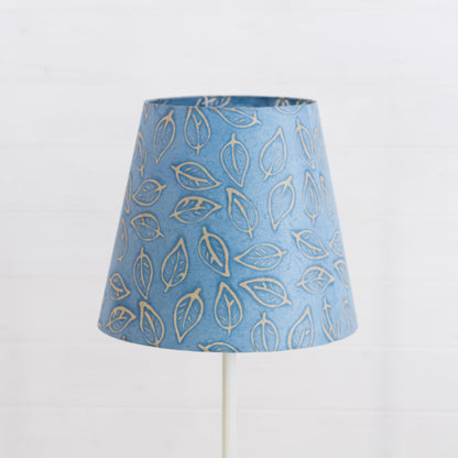 Conical Lamp Shade P31 - Batik Leaf on Blue, 23cm(top) x 35cm(bottom) x 31cm(height)