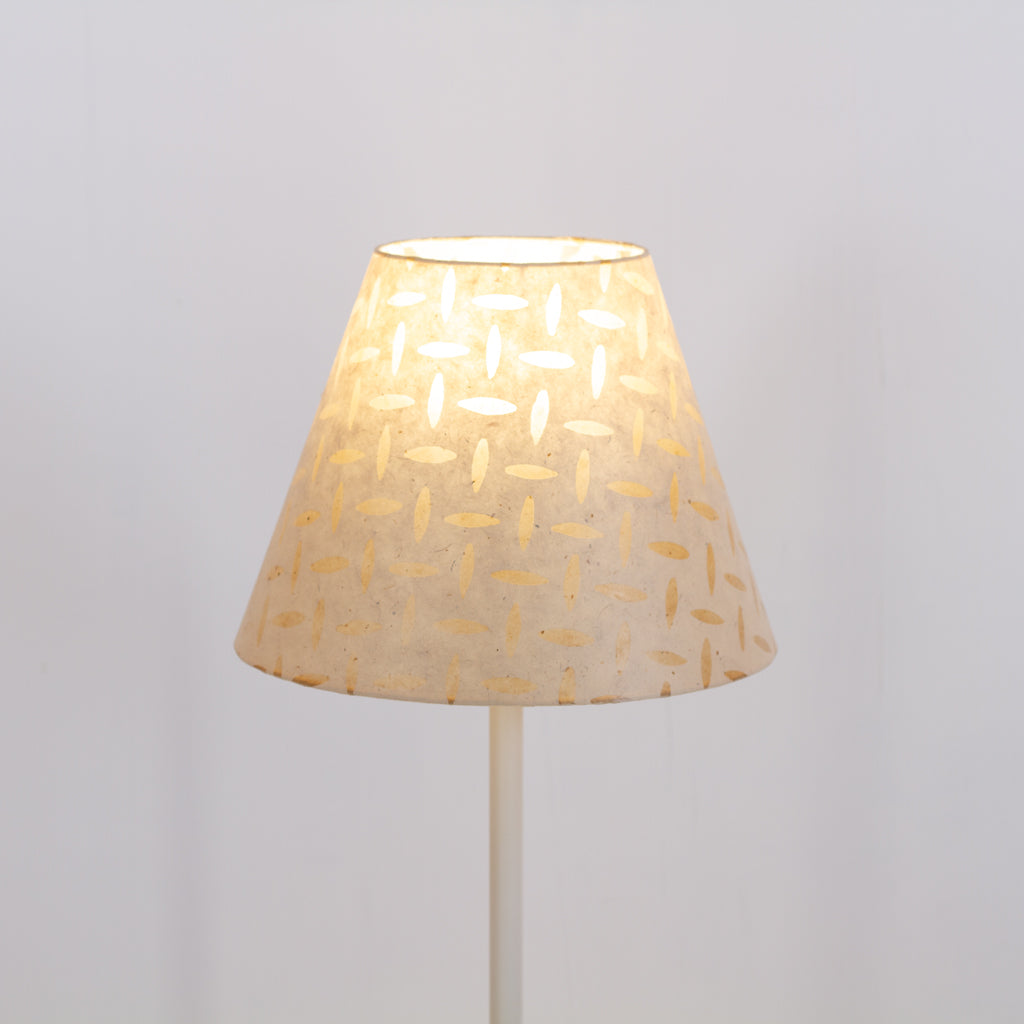 Conical Lamp Shade P10 - Batik Tread Plate Natural, 15cm(top) x 30cm(bottom) x 22cm(height)