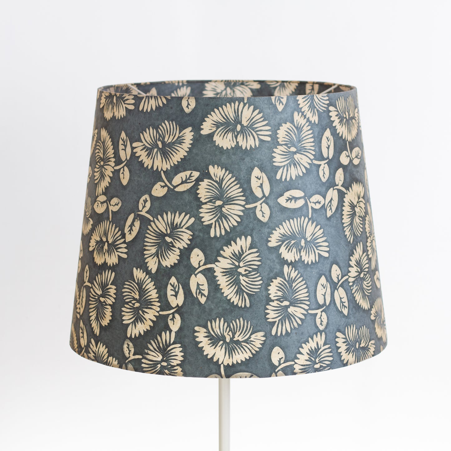 Extra Large Conical Lampshade 40cm(top) x 40cm(bottom) x 50cm(height) in B119 Batik Peony Grey