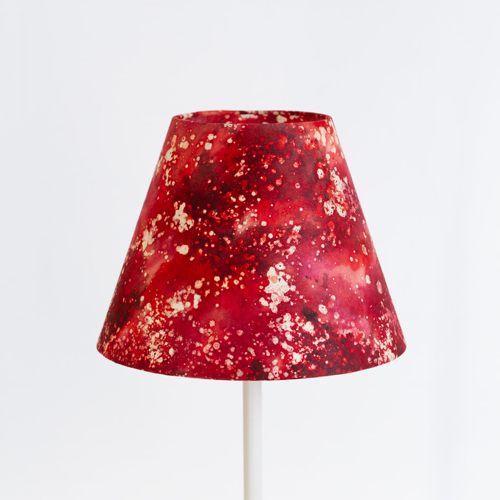 Conical Lamp Shade B115 ~ Batik Salt Lake, 15cm(top) x 30cm(bottom) x 22cm(height)