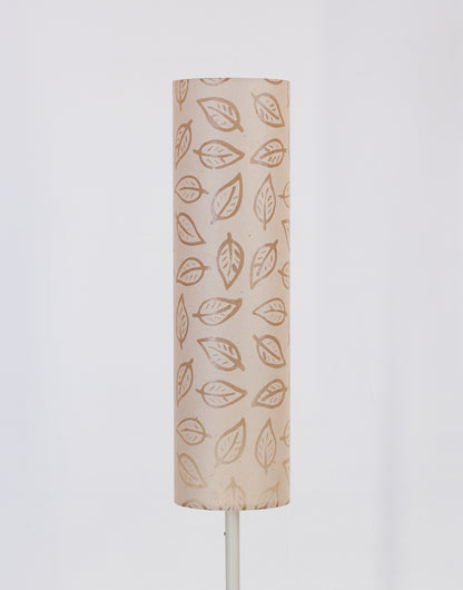 Drum Lamp Shade - P28 - Batik Leaf on Natural, 15cm(diameter) x 55cm(h)
